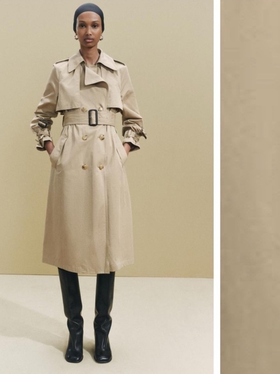 Zara Jackets & Blazers - Zara Limited edition pure cotton celeb style Beige Trench Coat with Belt - Women